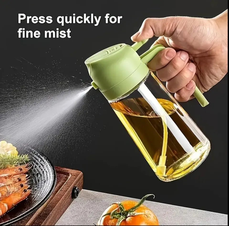 2in1 Oil Spray Bottle - 470ML Spray + Pour