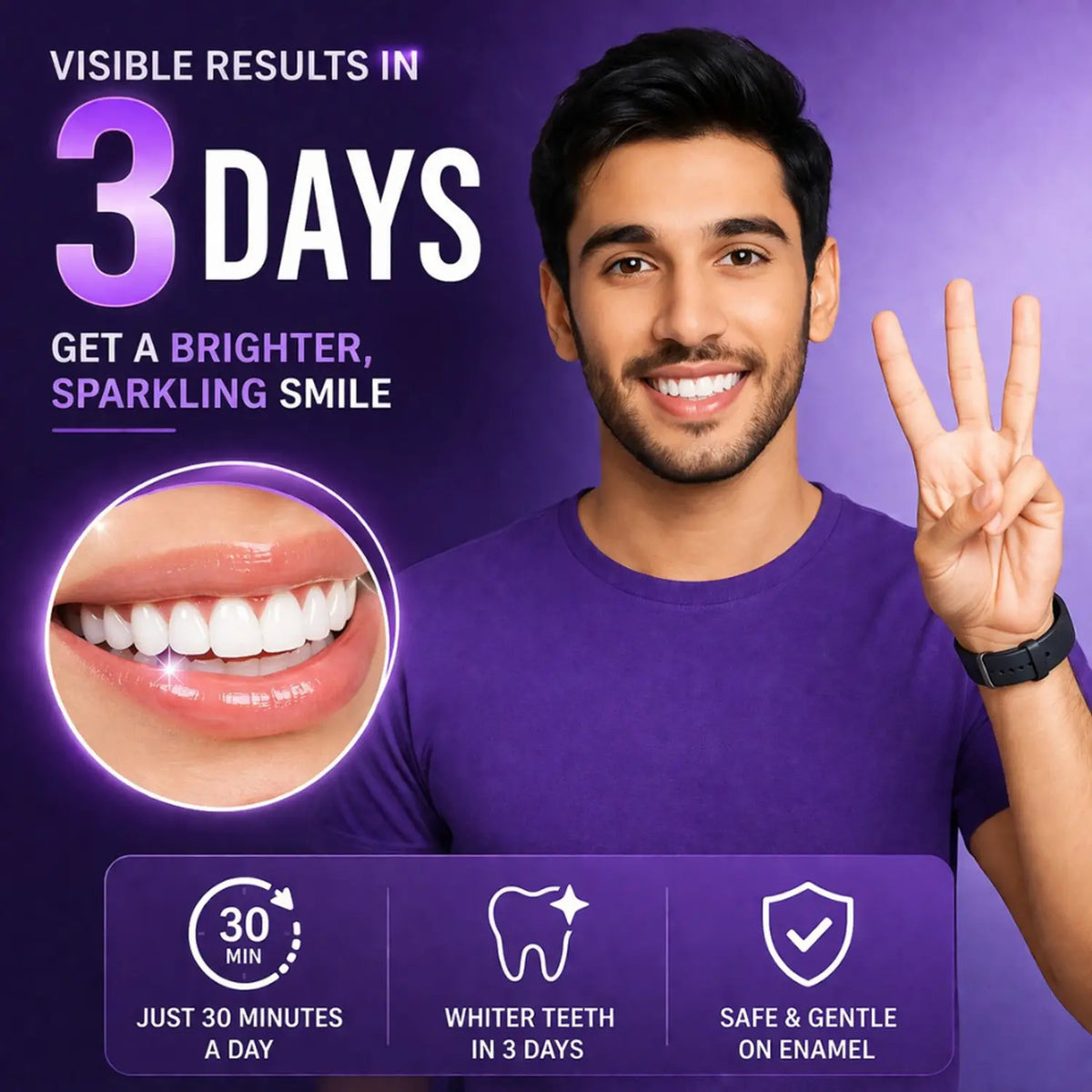 Purple Teeth Whitening Strips
